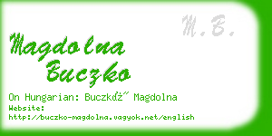 magdolna buczko business card